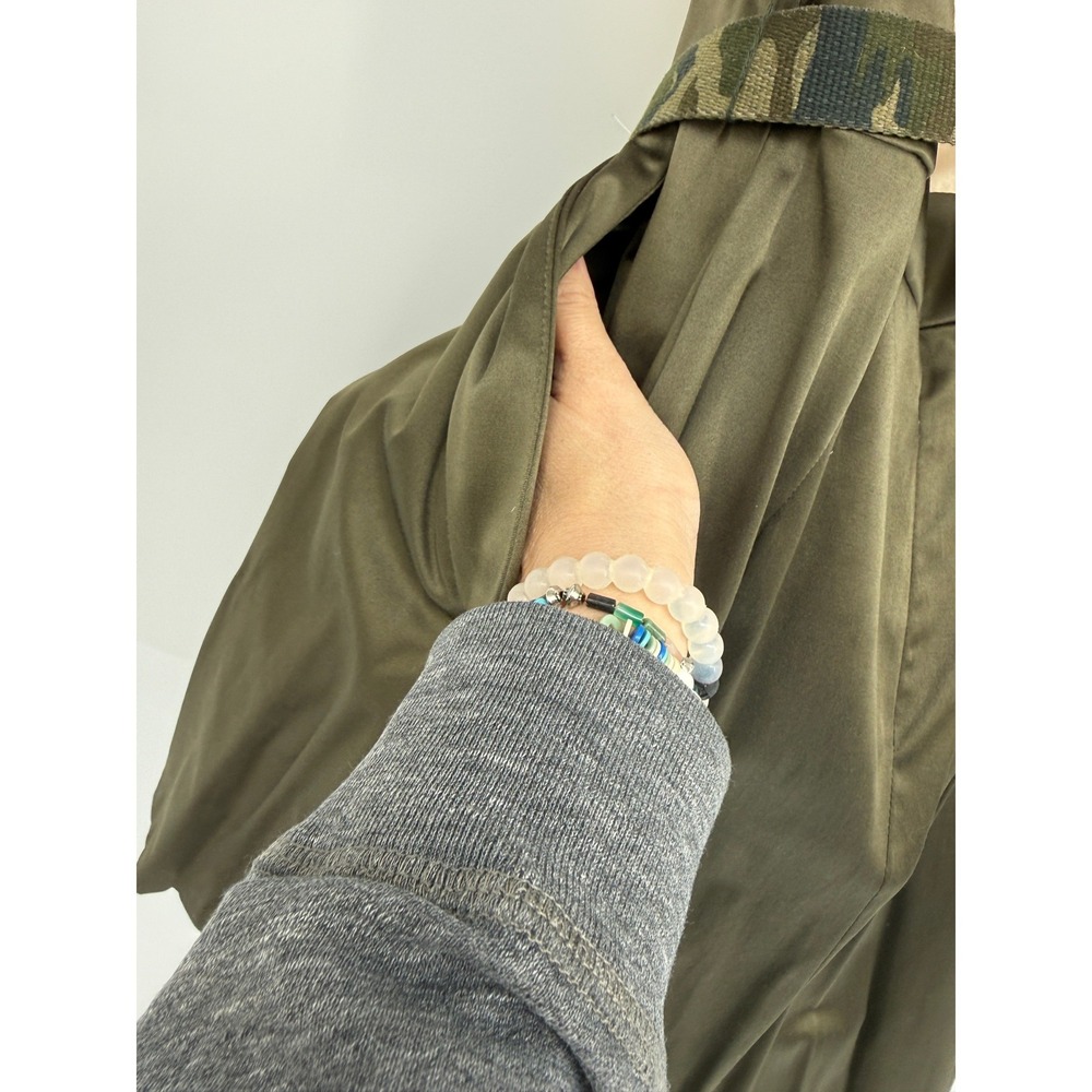 JUMP Strapless Mini Dress M Festival Indie Sleaze Utility Pleated Camo Belt - Picture 6 of 14